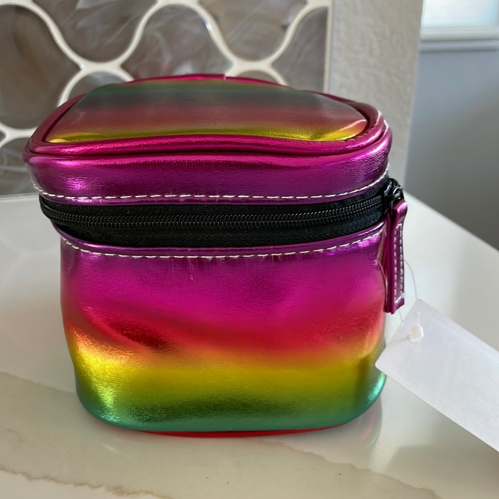 Nordstrom jewelry case. Rainbow metallic.  New with tag.